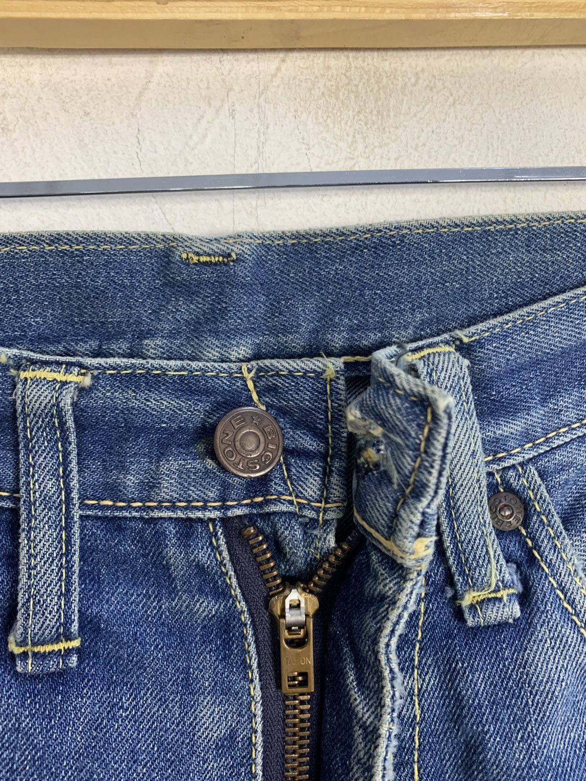 Other 90s Big Stone Indigo Denim Zipper Jeans Straight Cut Size US 28 / EU 44 - 6 Thumbnail