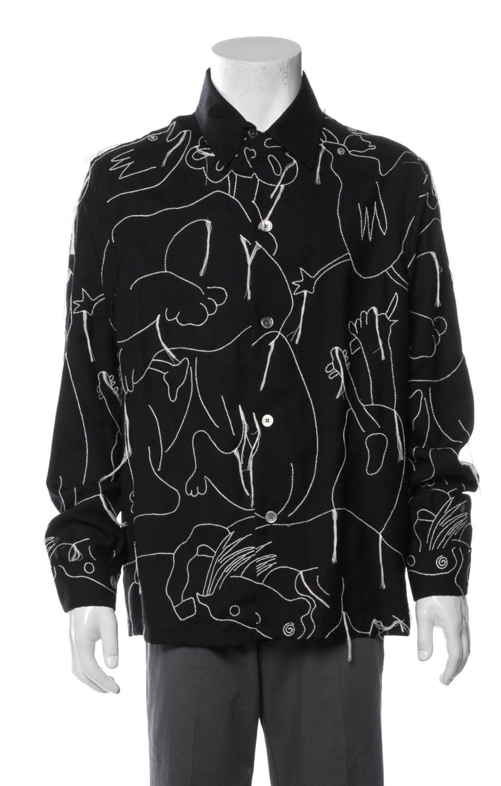 Our Legacy Our Legacy Graphic Embroidered Long Sleeve Shirt Fall 2019 Size US M / EU 48-50 / 2 - 1 Thumbnail