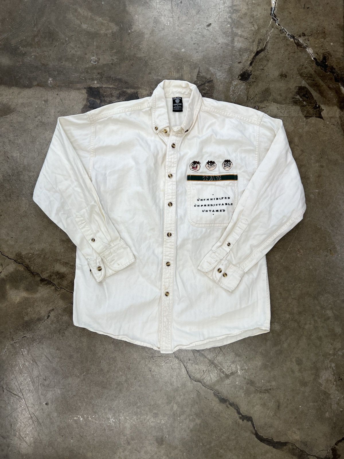 Vintage × Warner Bros Vintage Taz Embroidery Button-Down Small Size US S / EU 44-46 / 1 - 2 Thumbnail