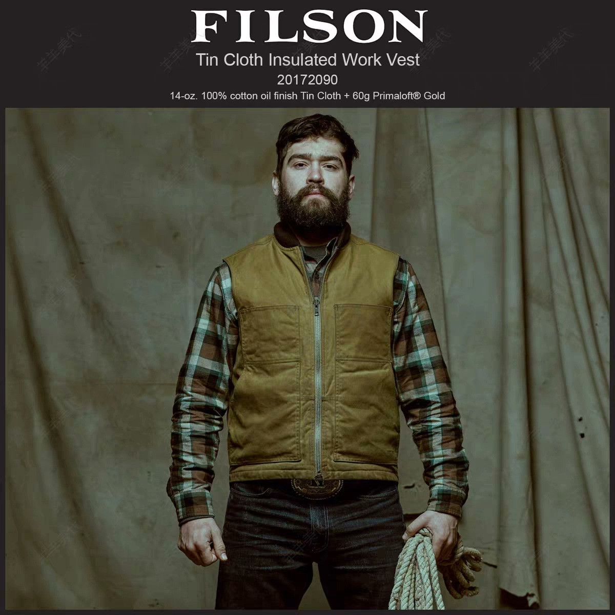 Filson Filson Tin Waxed Cotton Vest Size US M / EU 48-50 / 2 - 1 Thumbnail