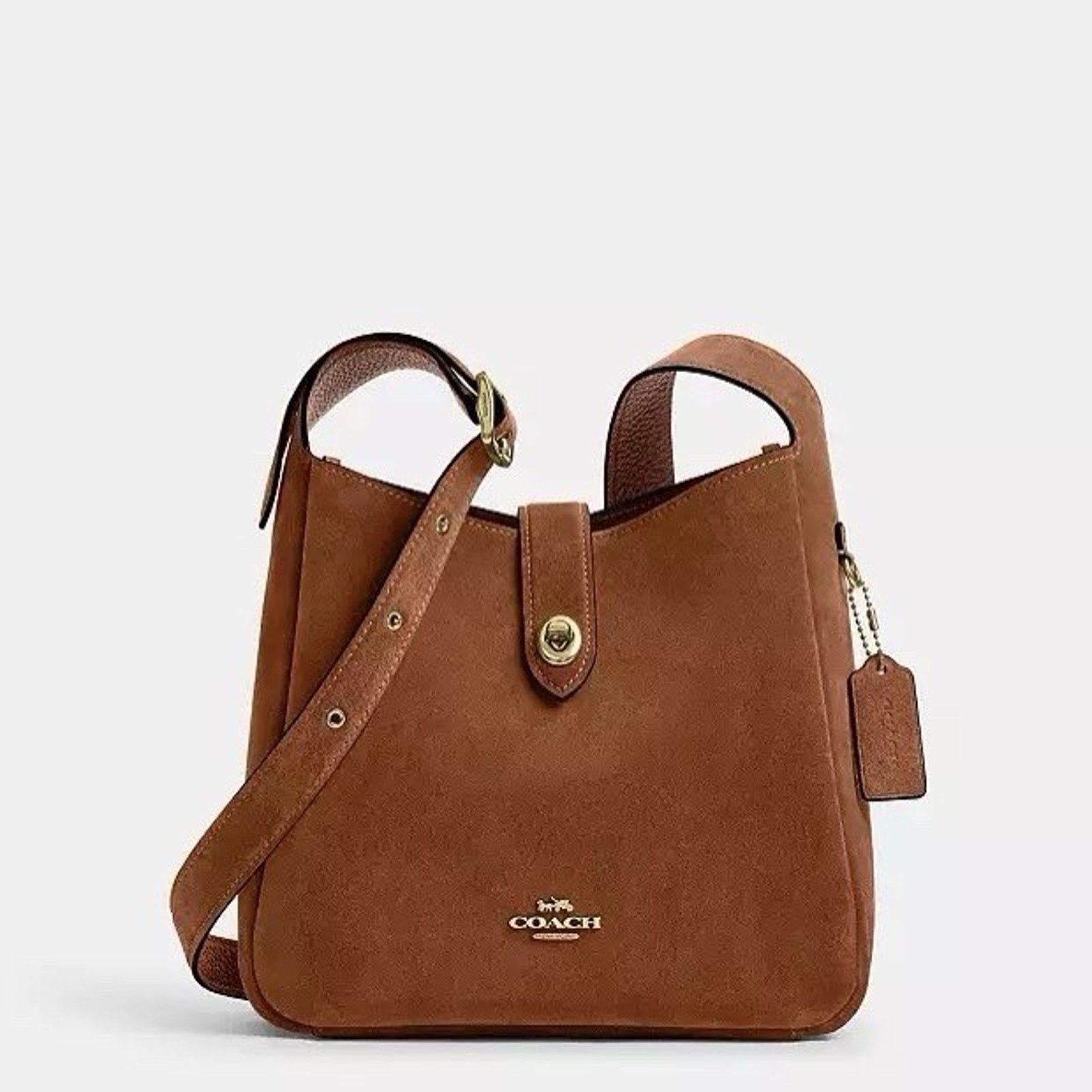 Coach NWT Coach Hadley Convertible Bag CCG43 suede/Gold/Sienna Size ONE SIZE - 6 Thumbnail