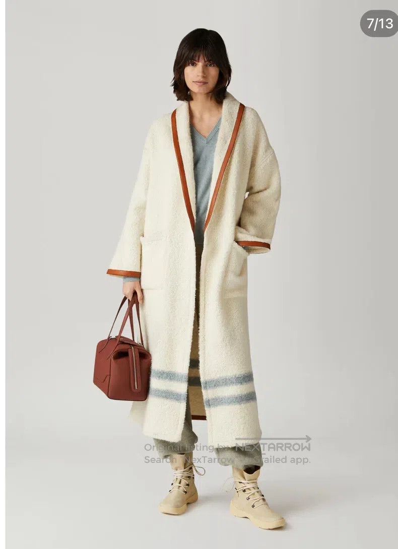 Loro Piana Loro Piana Cowhide Belt Alpaca Wool Coat Jacket Size XS / US 0-2 / IT 36-38 - 8 Thumbnail