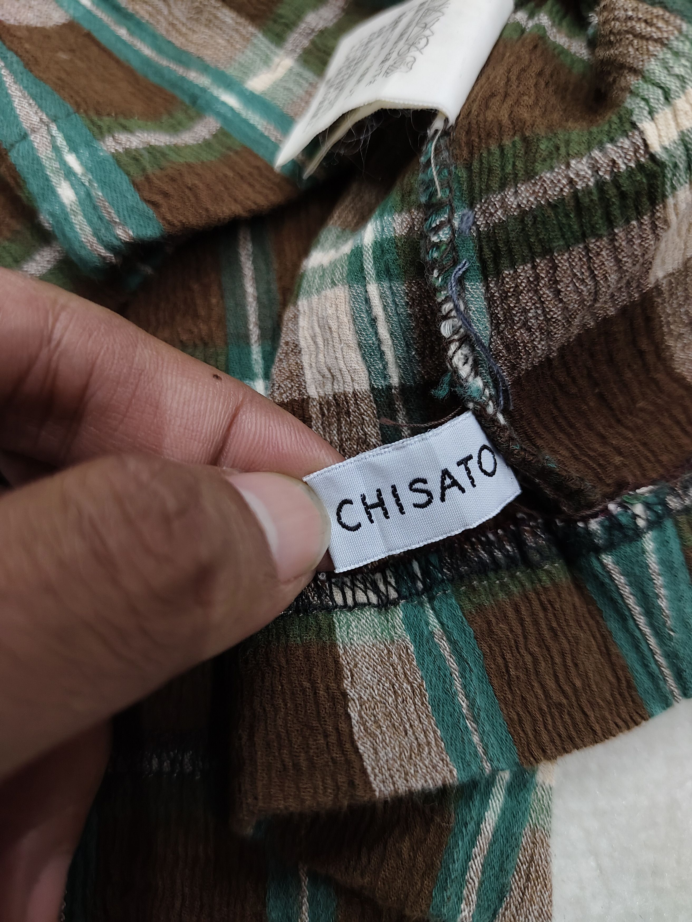 Tsumori Chisato Tsumori Chisato🇯🇵 Pin Button Detail Plaid Pleated Blouses Size M / US 6-8 / IT 42-44 - 7 Thumbnail