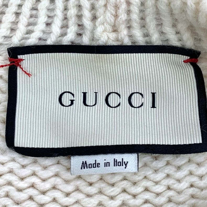 Gucci Gucci Beige striped twisted wool V-neck single-breasted lon Size L / US 10 / IT 46 - 6 Thumbnail