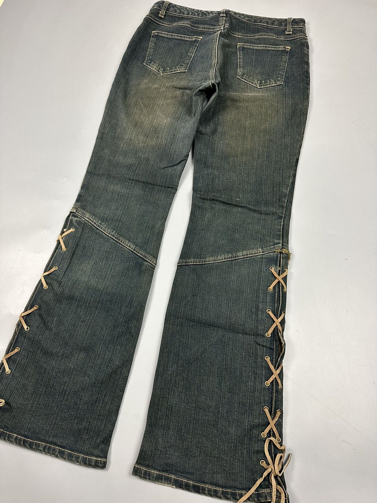 If Six Was Nine Vintage Mer-Lassette Cowboy Flared Denim Size US 31 - 4 Thumbnail