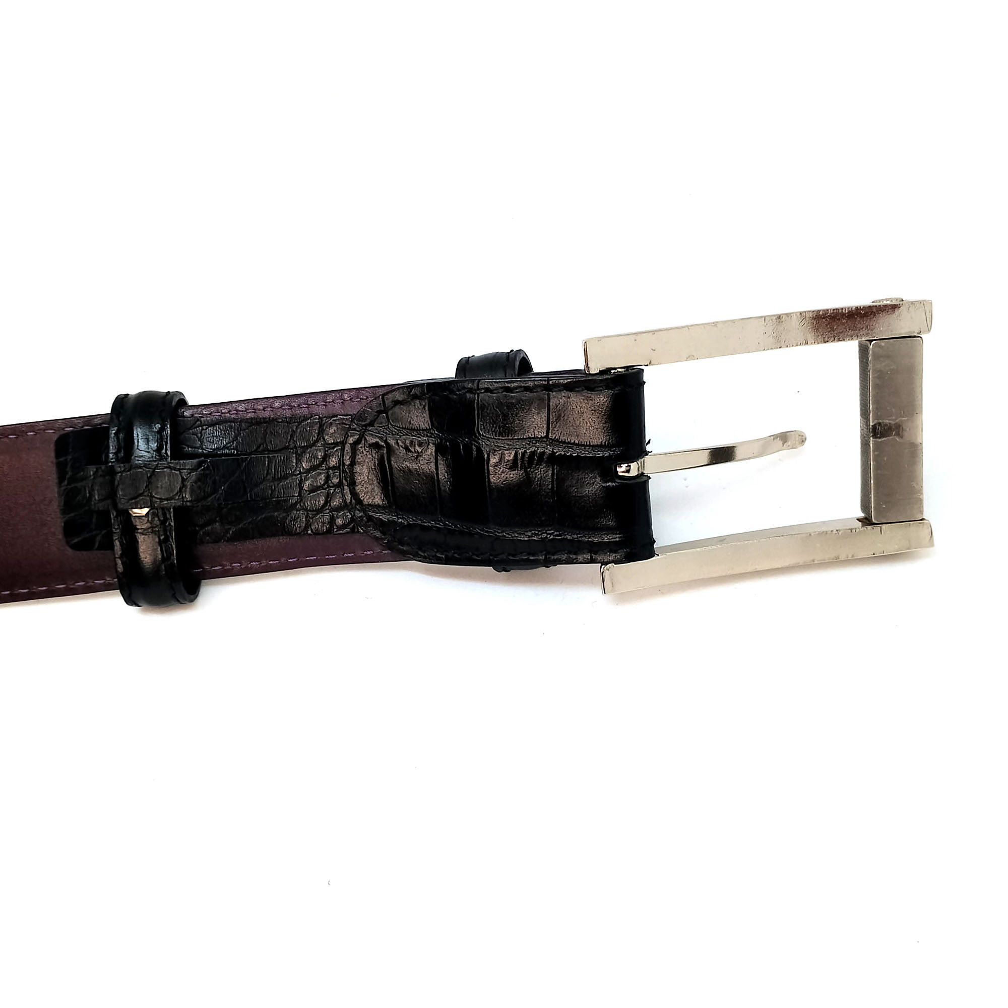 Other Elliot Rhodes Black Leather Belt Handcrafted Italy Size 36 - 9 Thumbnail