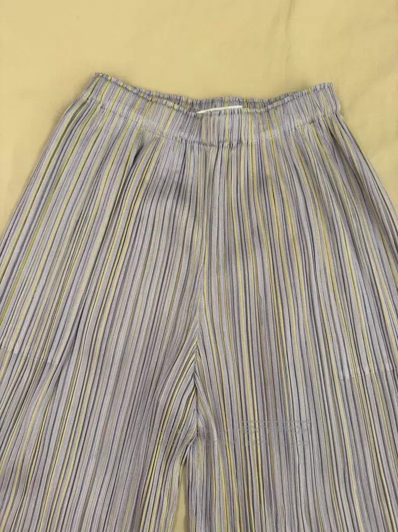 Issey Miyake Issey Miyake size:1 Light Purple Pleated Wide Leg Pants Size 22" - 2 Thumbnail