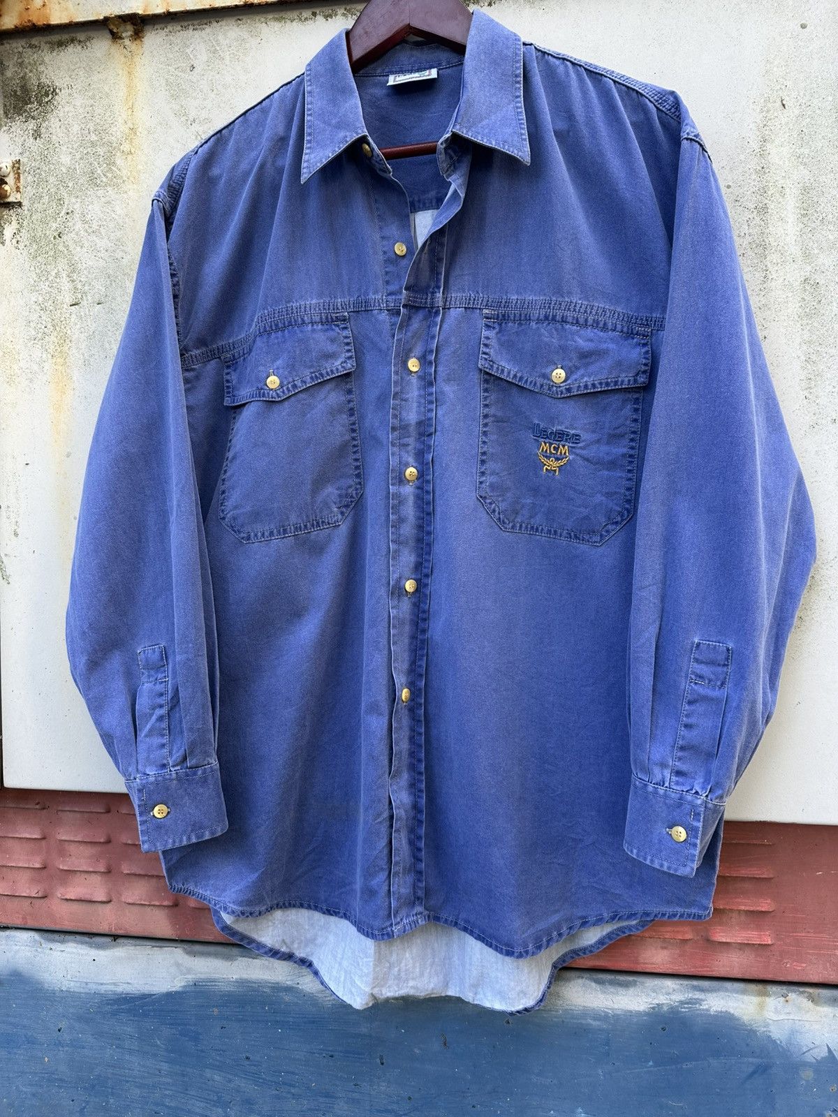 MCM 👹MCM Legare Washed Button Down Long Sleeves Shirt Size US L / EU 52-54 / 3 - 7 Thumbnail