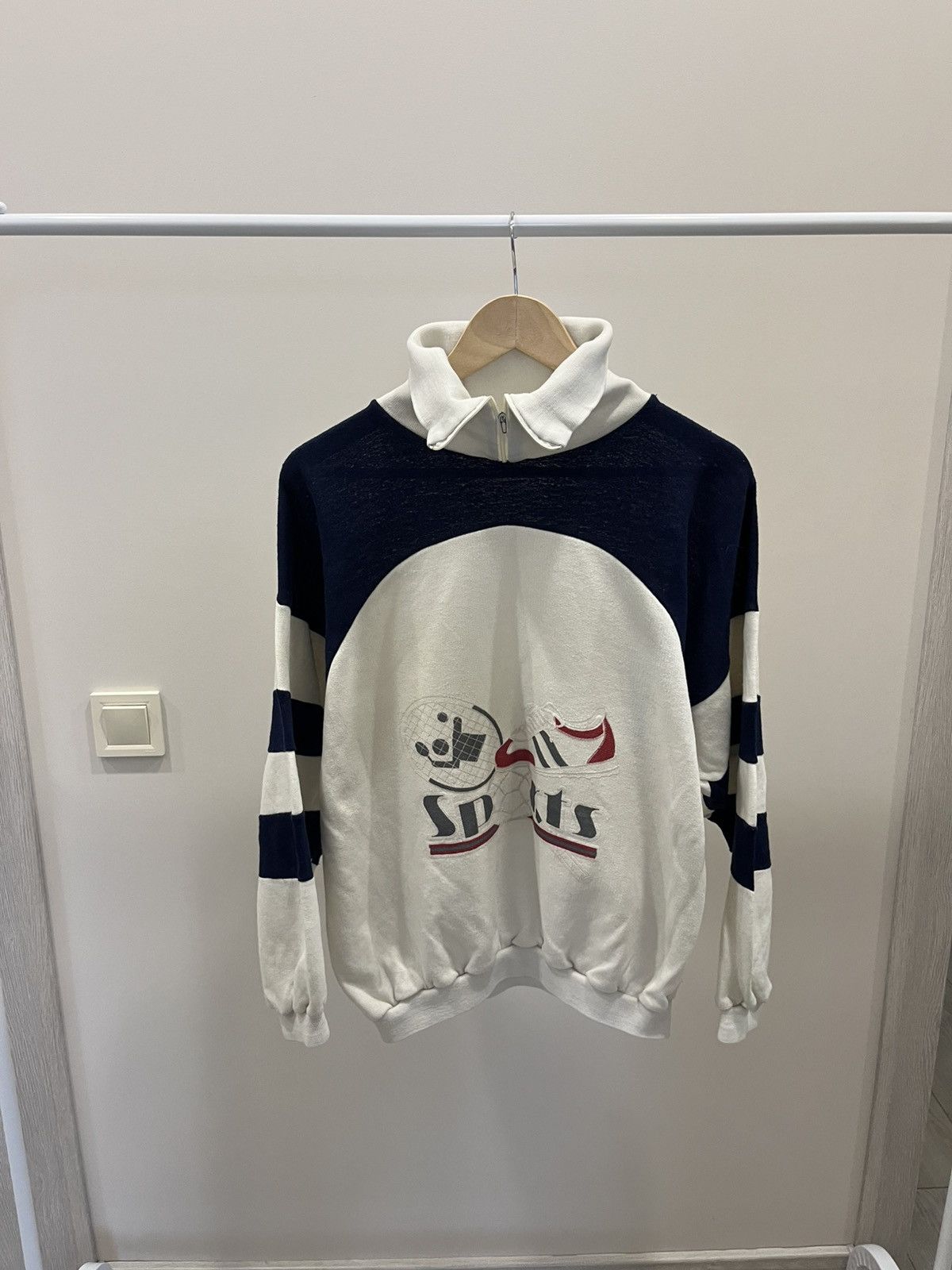 Vintage Vintage 80s 1/4 zip hoodie Sports Size US M / EU 48-50 / 2 - 1 Thumbnail
