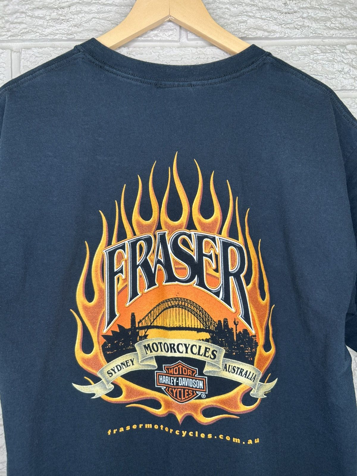Harley Davidson Vintage Harley Davidson Flame Logo Fraser Australia T Shirt Size US L / EU 52-54 / 3 - 2 Thumbnail