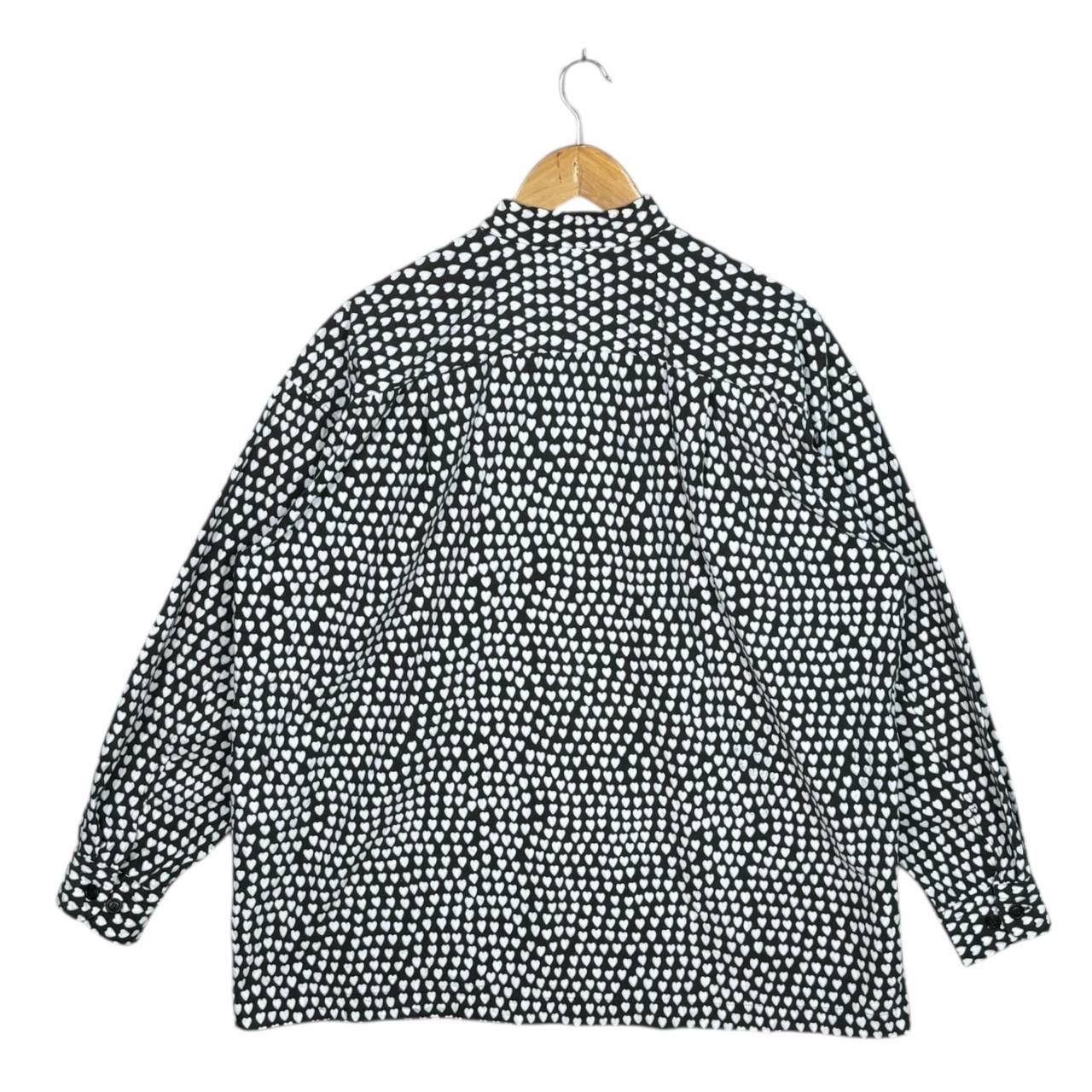 Issey Miyake Issey Miyake Archive Heart Print Band Collar Shirt Black M Size US M / EU 48-50 / 2 - 3 Thumbnail