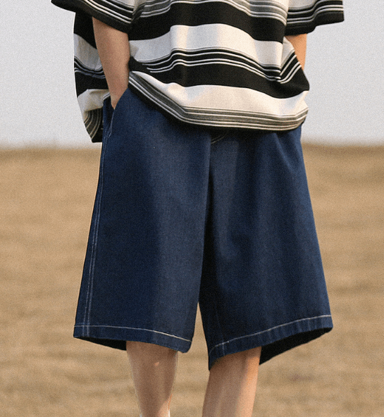 Japanese Brand × Vintage Japanese trendy retro casual denim shorts men Size US 32 / EU 48 - 1 Thumbnail