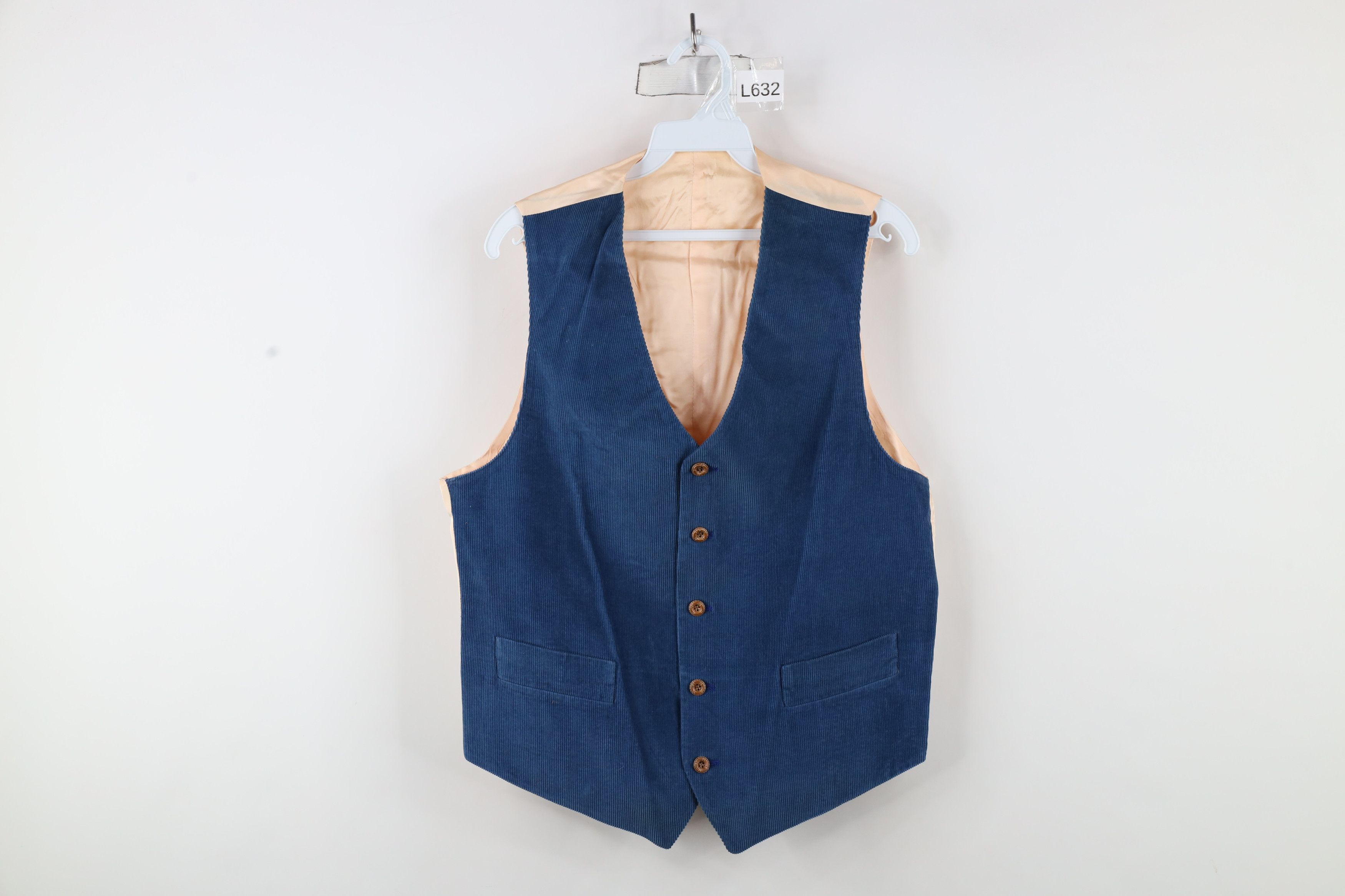 Vintage Vintage 70s Streetwear Button Suit Vest Jacket Blue USA Size US L / EU 52-54 / 3 - 1 Thumbnail