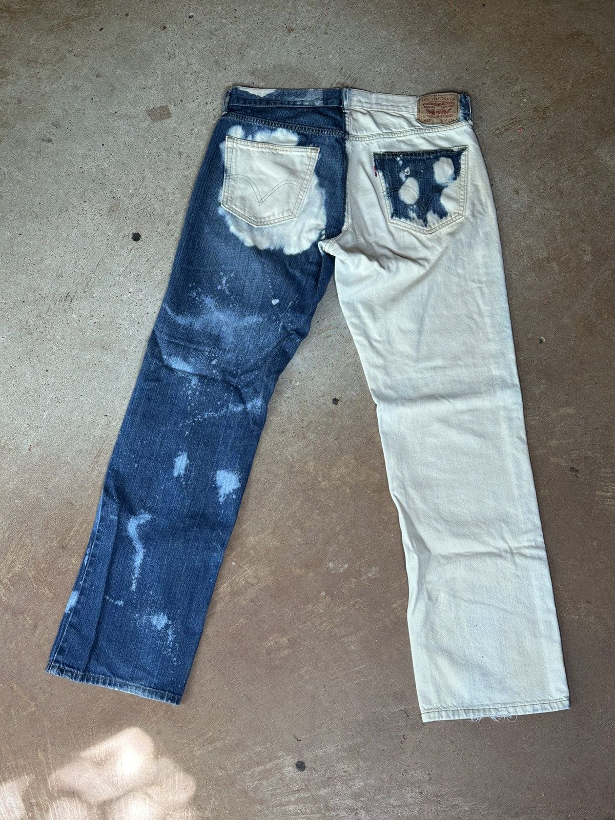 Levi's Custom Bleach Split Dye Levi’s 559 Jeans Size US 34 / EU 50 - 2 Thumbnail