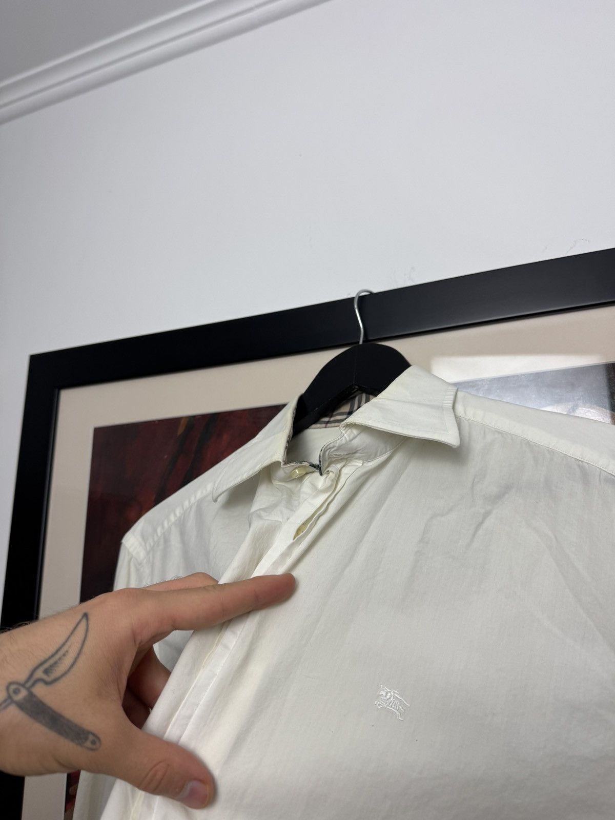 Burberry Burberry Button Up Casual Shirt White Nova Check Rare Luxury Size US L / EU 52-54 / 3 - 6 Thumbnail