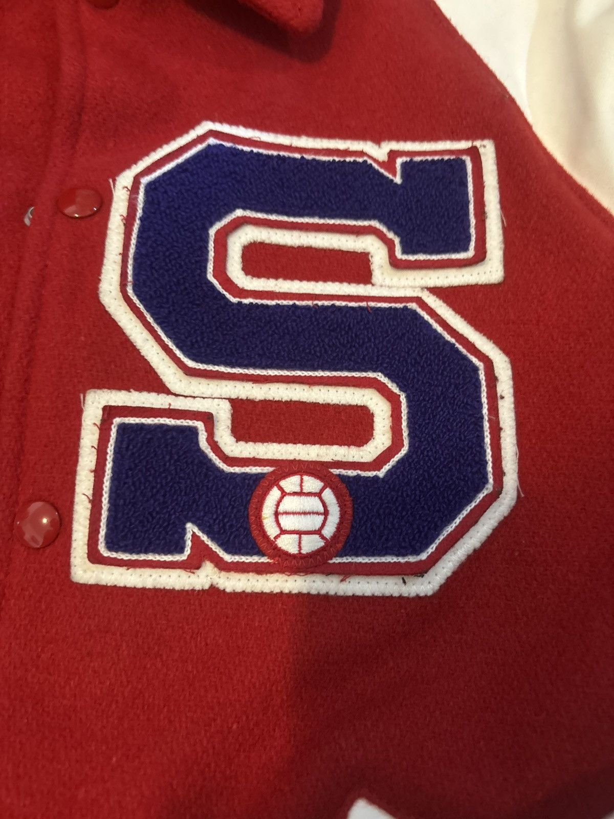 Vintage Vintage Style Varsity Letterman Red Jacket Size US M / EU 48-50 / 2 - 3 Thumbnail