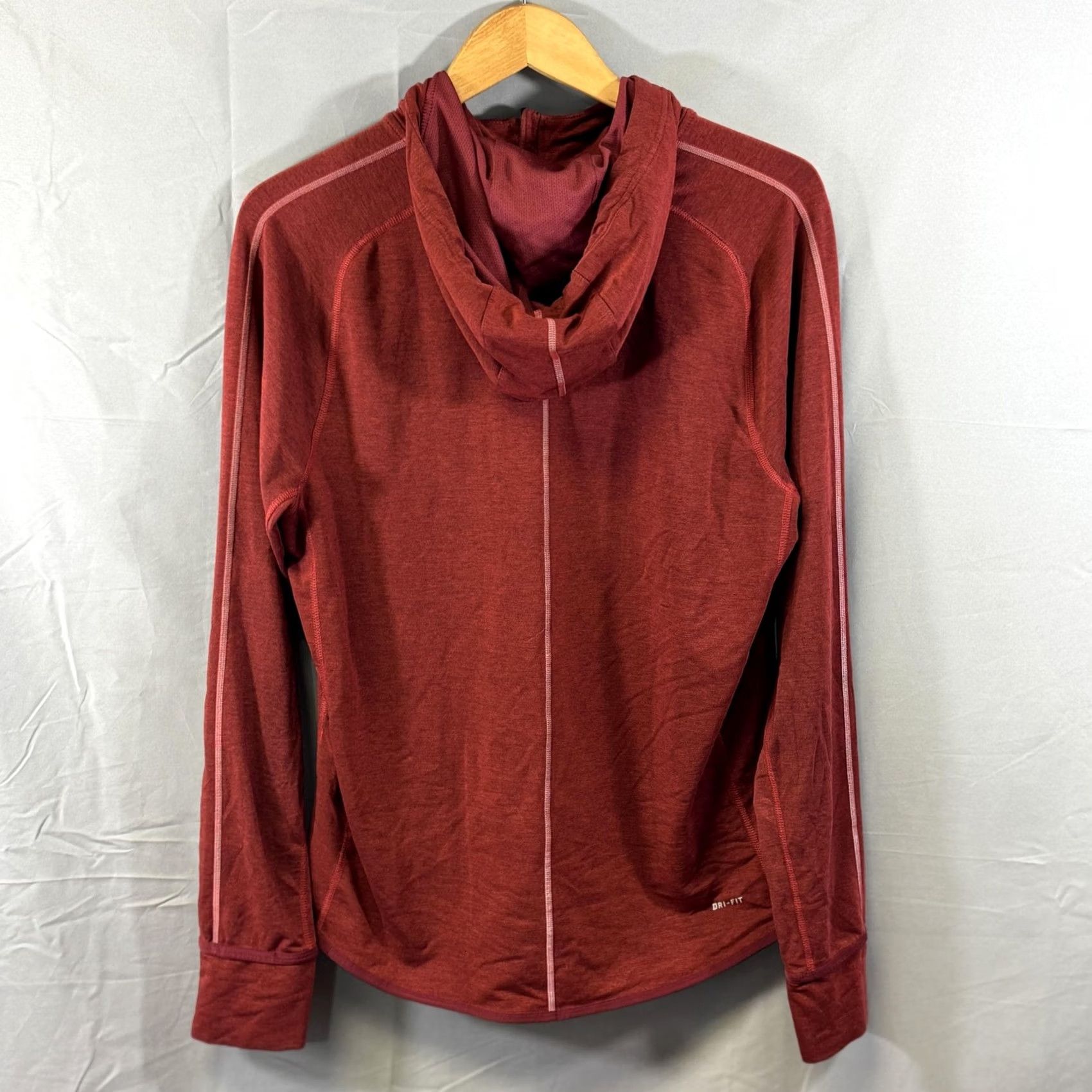 Nike Nike Dri-FIT Running Jacket Women’s Large Red Full Zip Hooded Lightweight 598241-608 Size L / US 10 / IT 46 - 2 Thumbnail