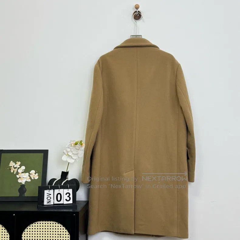 Loewe Loewe Wool and Cashmere Mixed Leather Patch Logo Coat Size US L / EU 52-54 / 3 - 2 Thumbnail