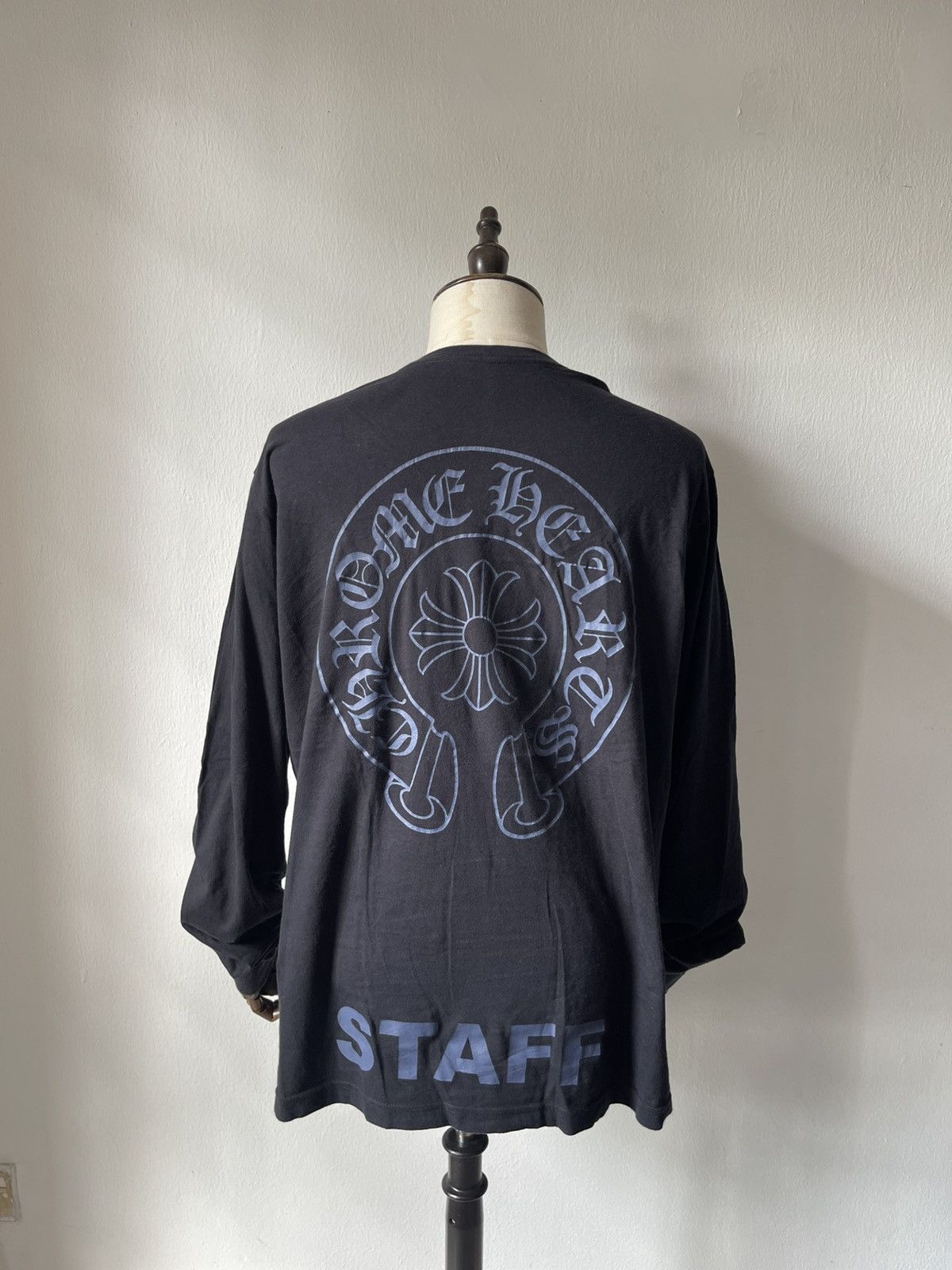 Rare Chrome Hearts STAFF Purple On Black Long Sleeve