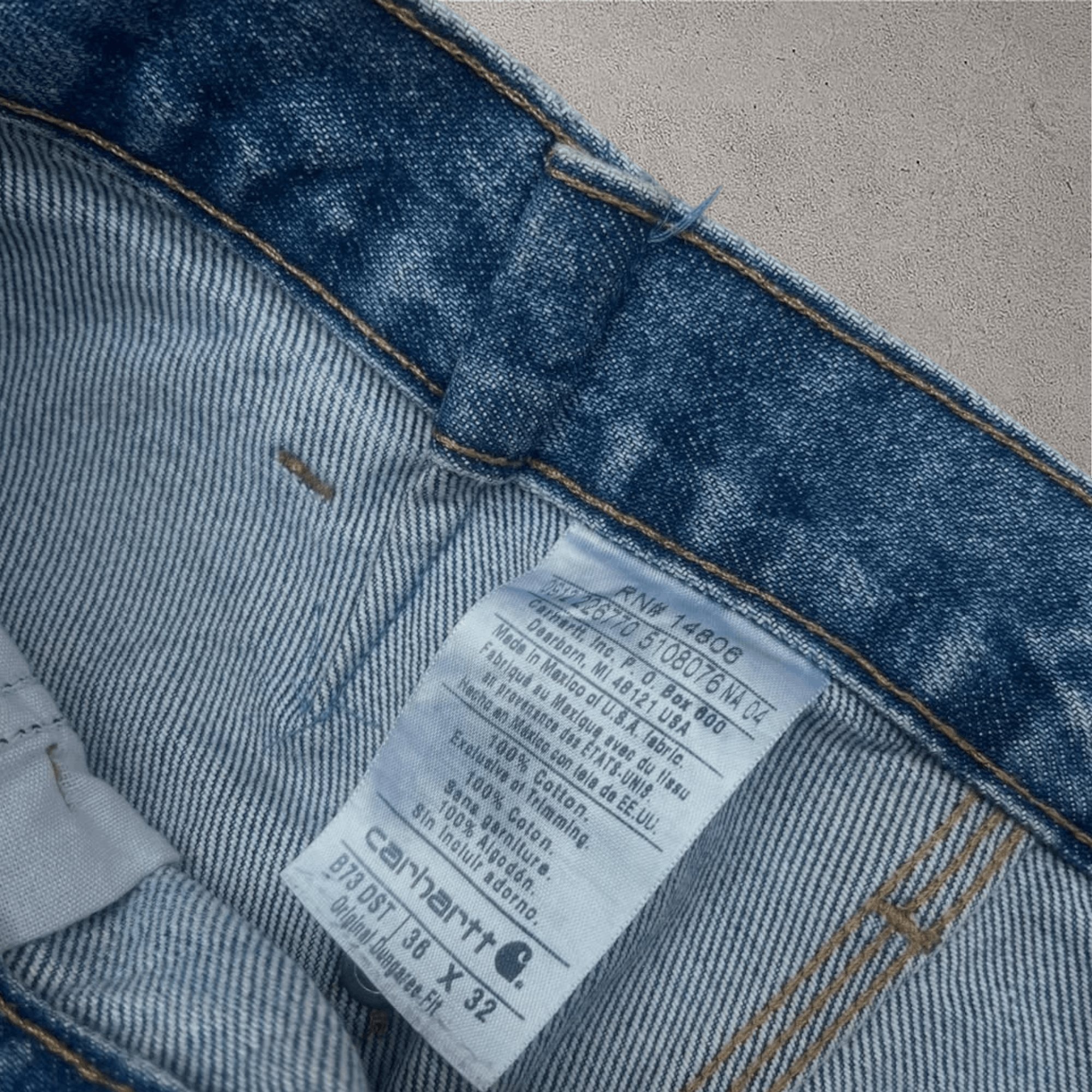 Carhartt × Vintage Vintage 90's Carhartt B73 DST Double Knee Carpenter Denim Size US 36 / EU 52 - 6 Thumbnail