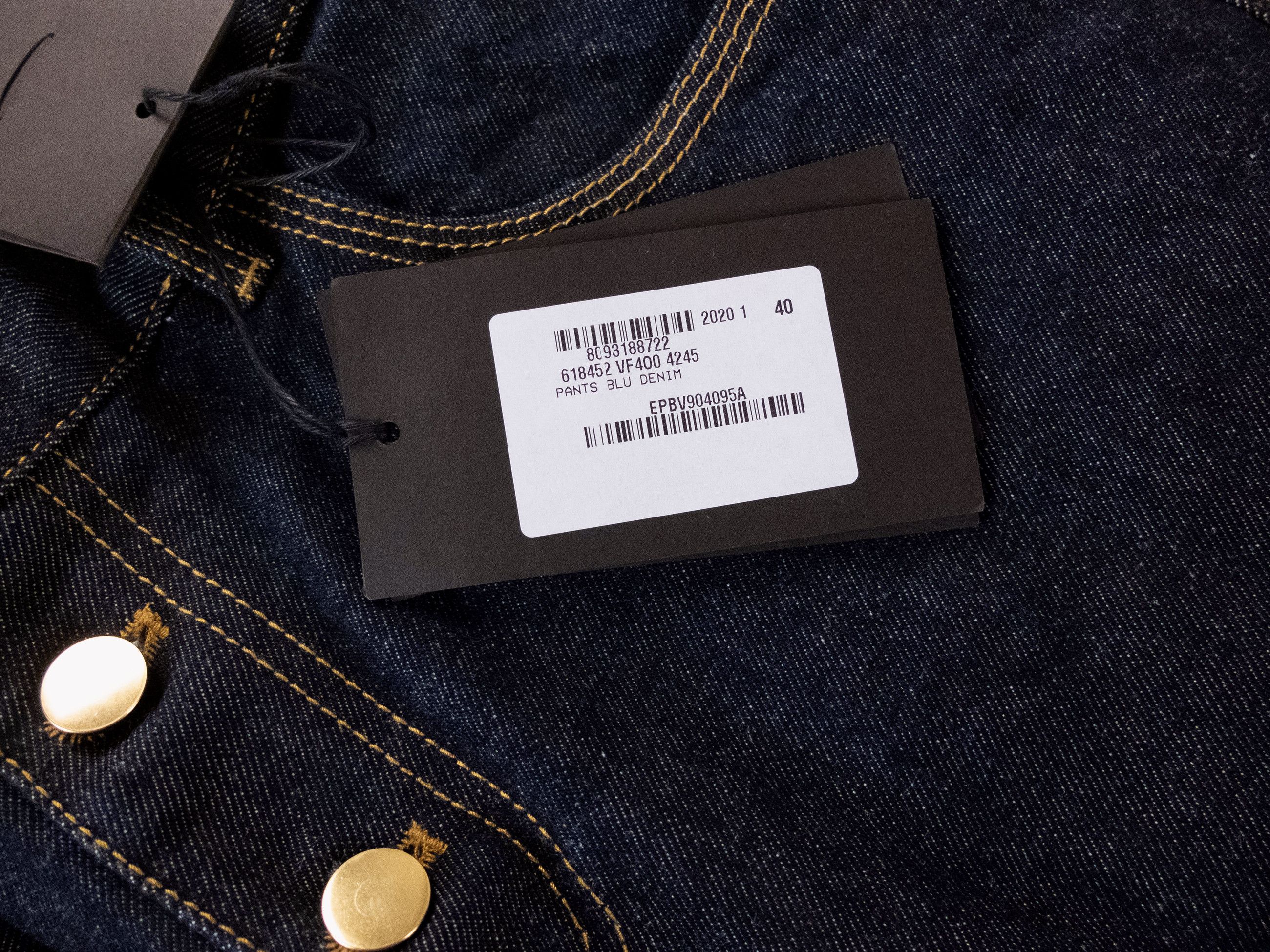 Bottega Veneta BOTTEGA VENETA navy blue straight leg jeans 40 IT / 4 US Size 27" / US 4 / IT 40 - 6 Thumbnail