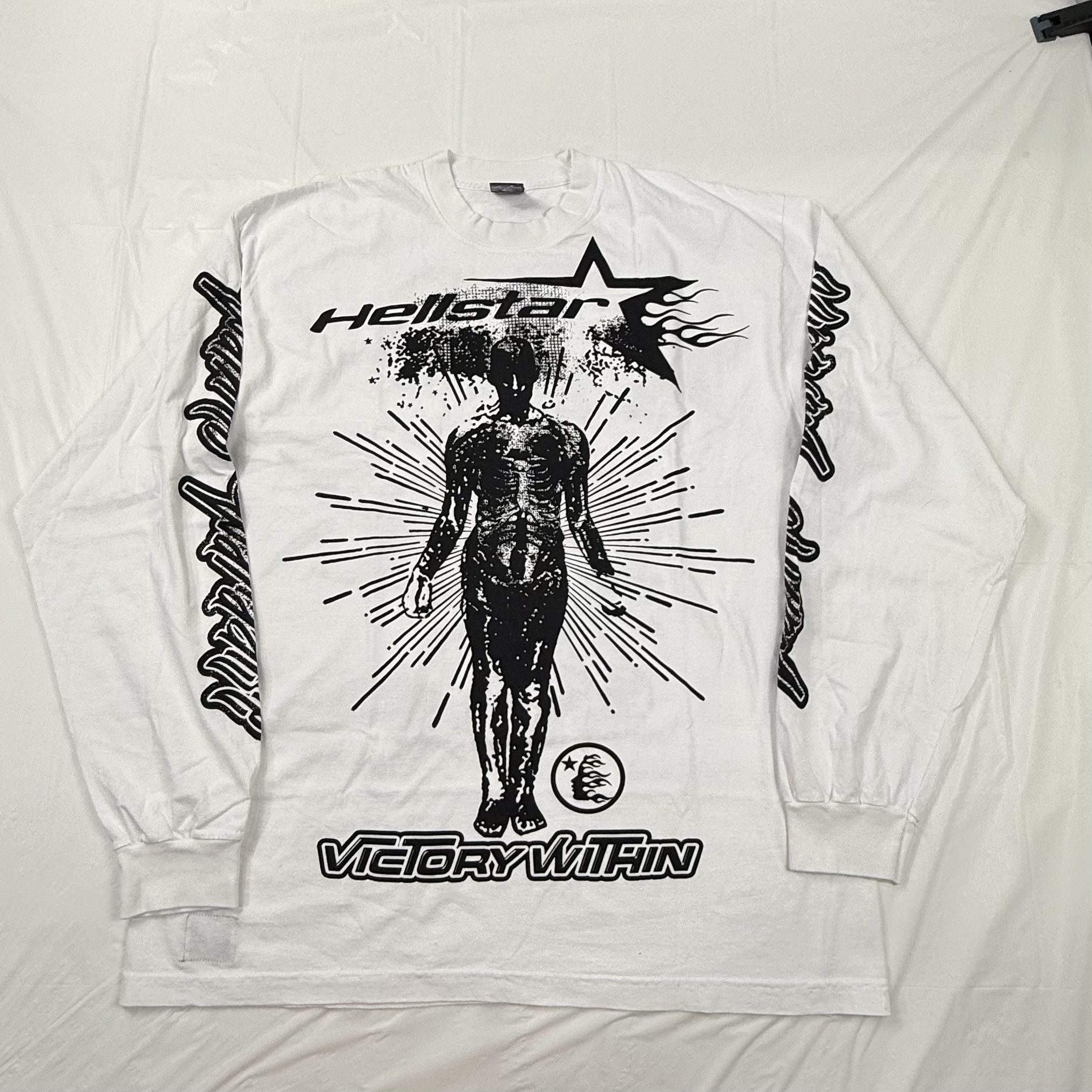 HELLSTAR Hellstar Victory Within White Long Sleeve Shirt Overseas XL Size US XL / EU 56 / 4 - 2 Thumbnail