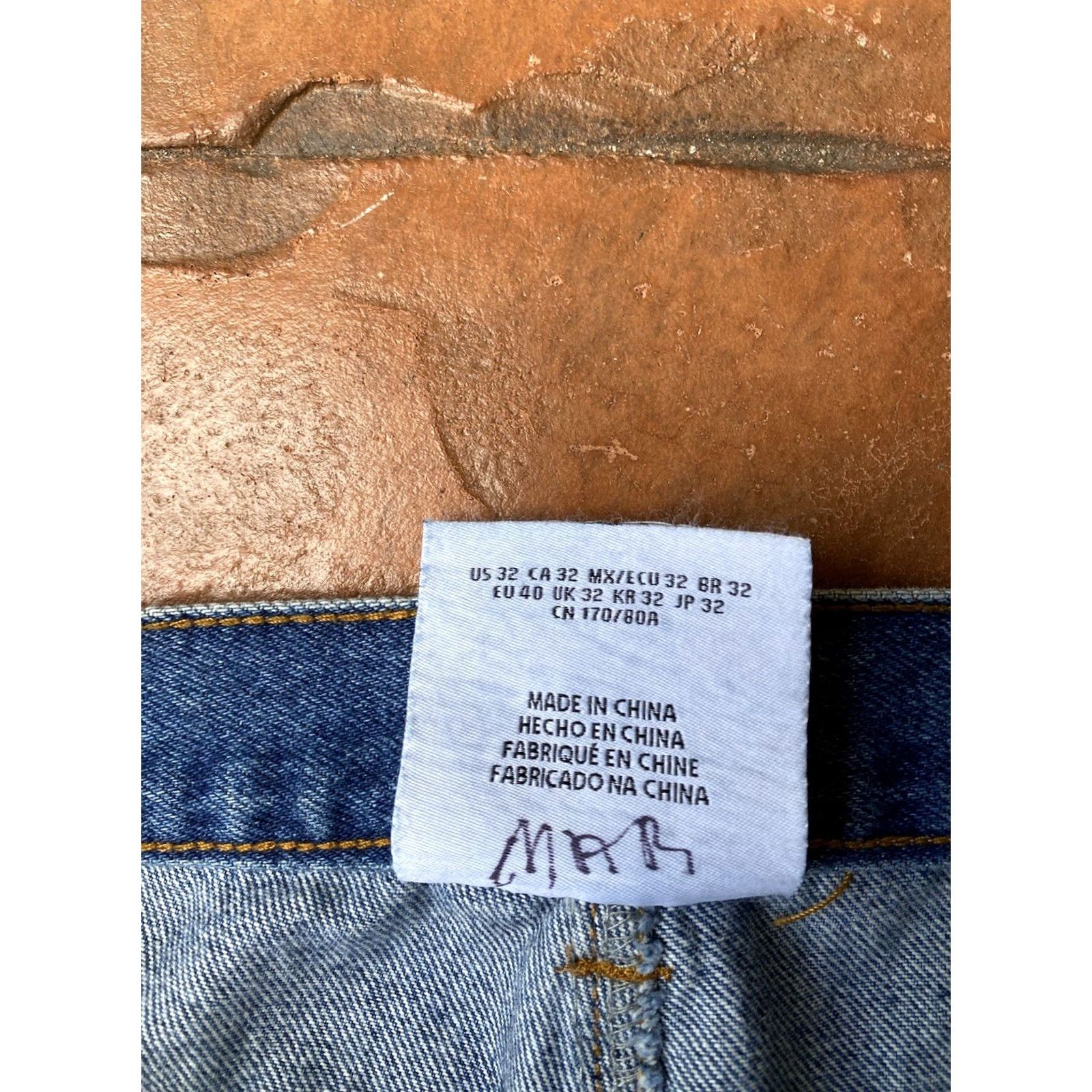 Fubu FUBU x Forever 21 Baggy Jeans Men 32 Denim Blue Patch Work Straight Leg 28.5 Inseam 32x28.5 Size US 33 - 4 Thumbnail