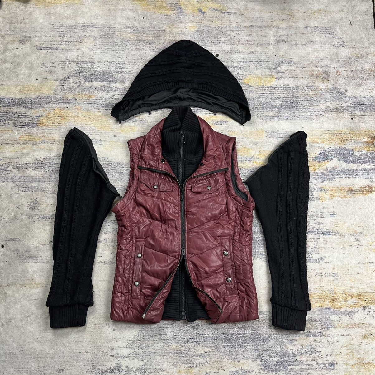 HIDEAWAYS Hideaways Nicole multi zipper knit hybrid jacket Size US S / EU 44-46 / 1 - 2 Thumbnail