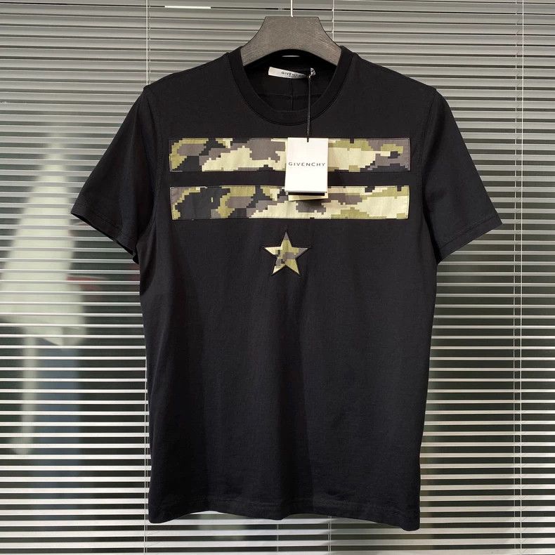 Givenchy Givenchy Short Sleeve T-Shirt with Camouflage Patches and F Size US M / EU 48-50 / 2 - 1 Thumbnail