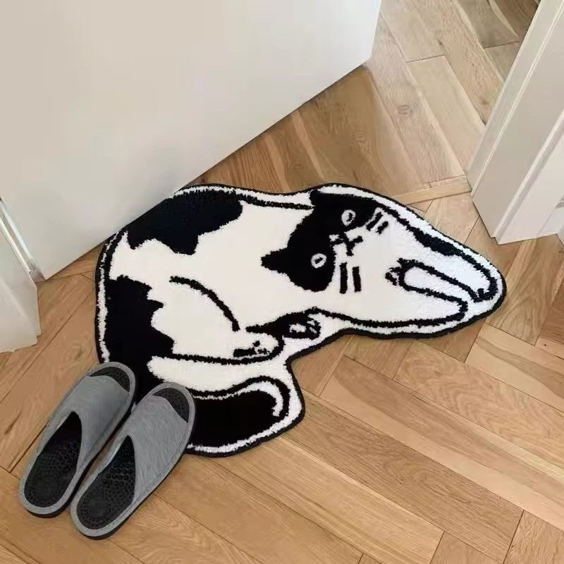 Handmade Design Soft Home Bedroom Cat Print Rug Carpet Size ONE SIZE - 5 Thumbnail