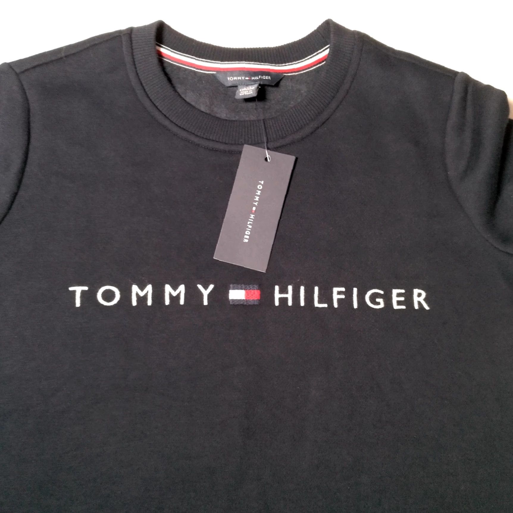 Tommy Hilfiger Tommy Hilfiger Sweatshirt Women XXS Navy Blue Embroidered Crew Neck Preppy New Size XXS / US 00 / IT 34 - 2 Thumbnail