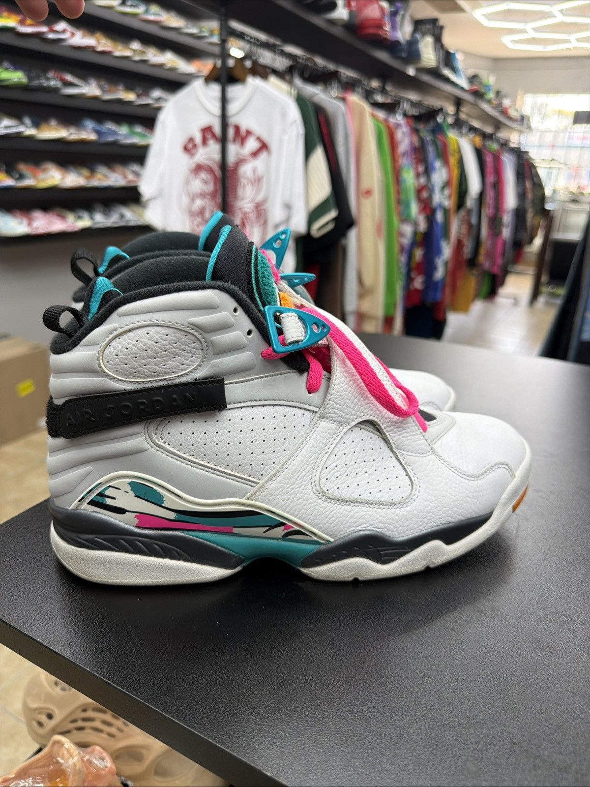 Jordan Brand Nike Air Jordan 8 Retro South Beach OG VIII 305381–113 Size US 9.5 / EU 42-43 - 5 Thumbnail