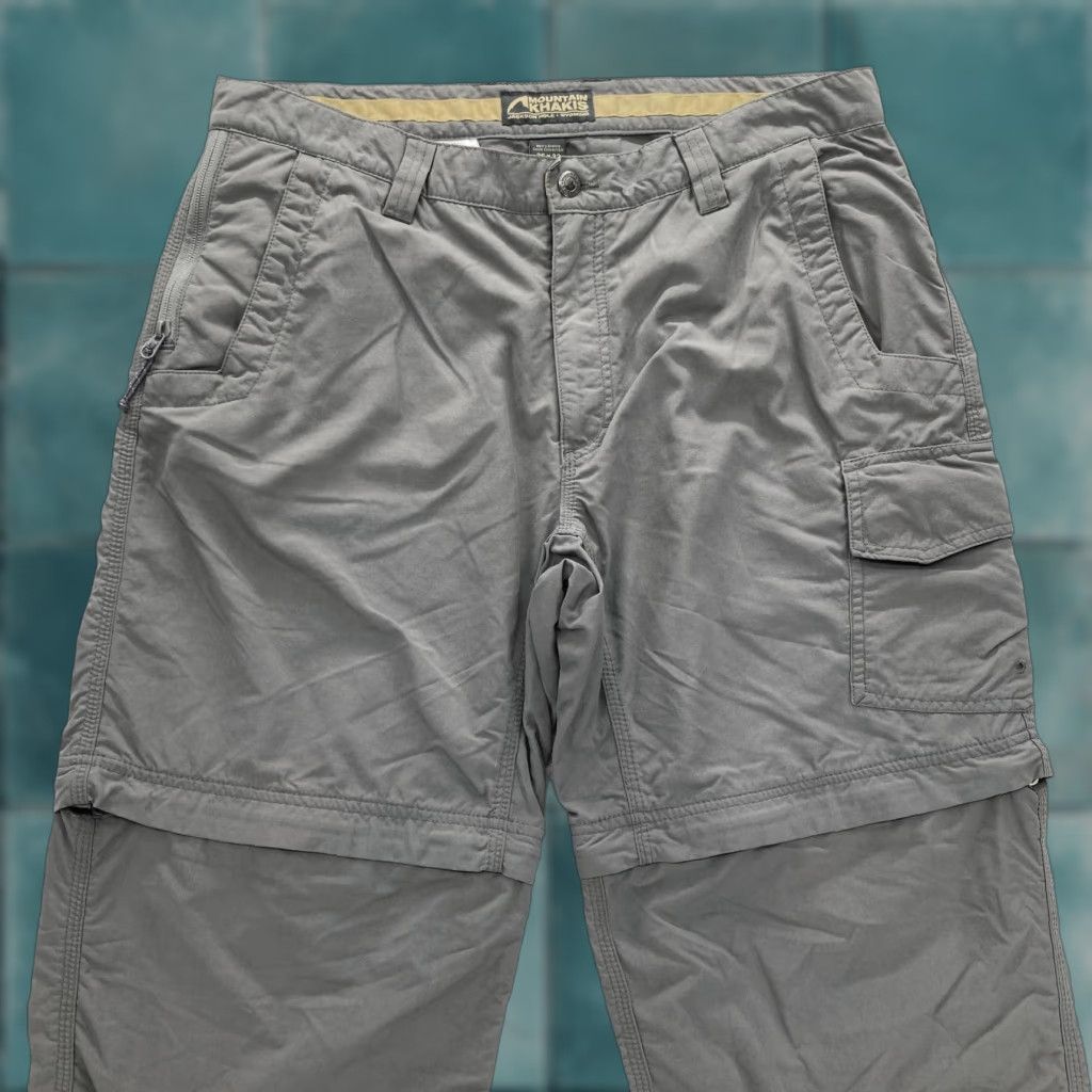 Mountain Khakis VINTAGE? No. Mountain Khakis Pants Mens 36x32 Gray Granite Creek Convertible Zip Off Hiking Size US 36 / EU 52 - 1 Thumbnail