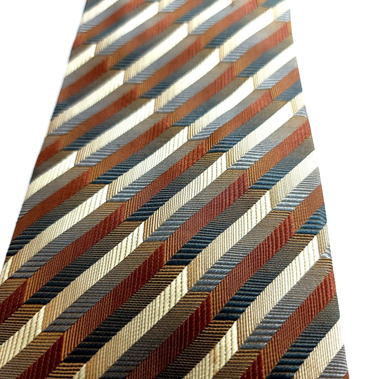Alexander Julian American Modern Alexander Julian Green Brown Gold Woven Stri Size ONE SIZE - 2 Thumbnail