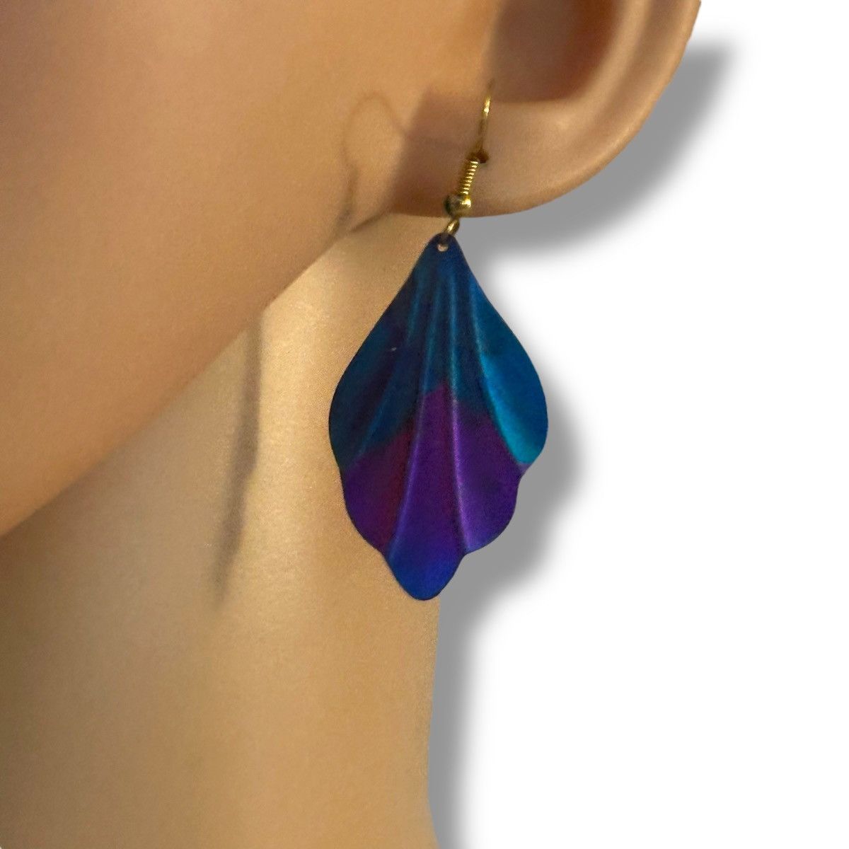Other Peacock flower petal dangle earrings Size ONE SIZE - 2 Thumbnail