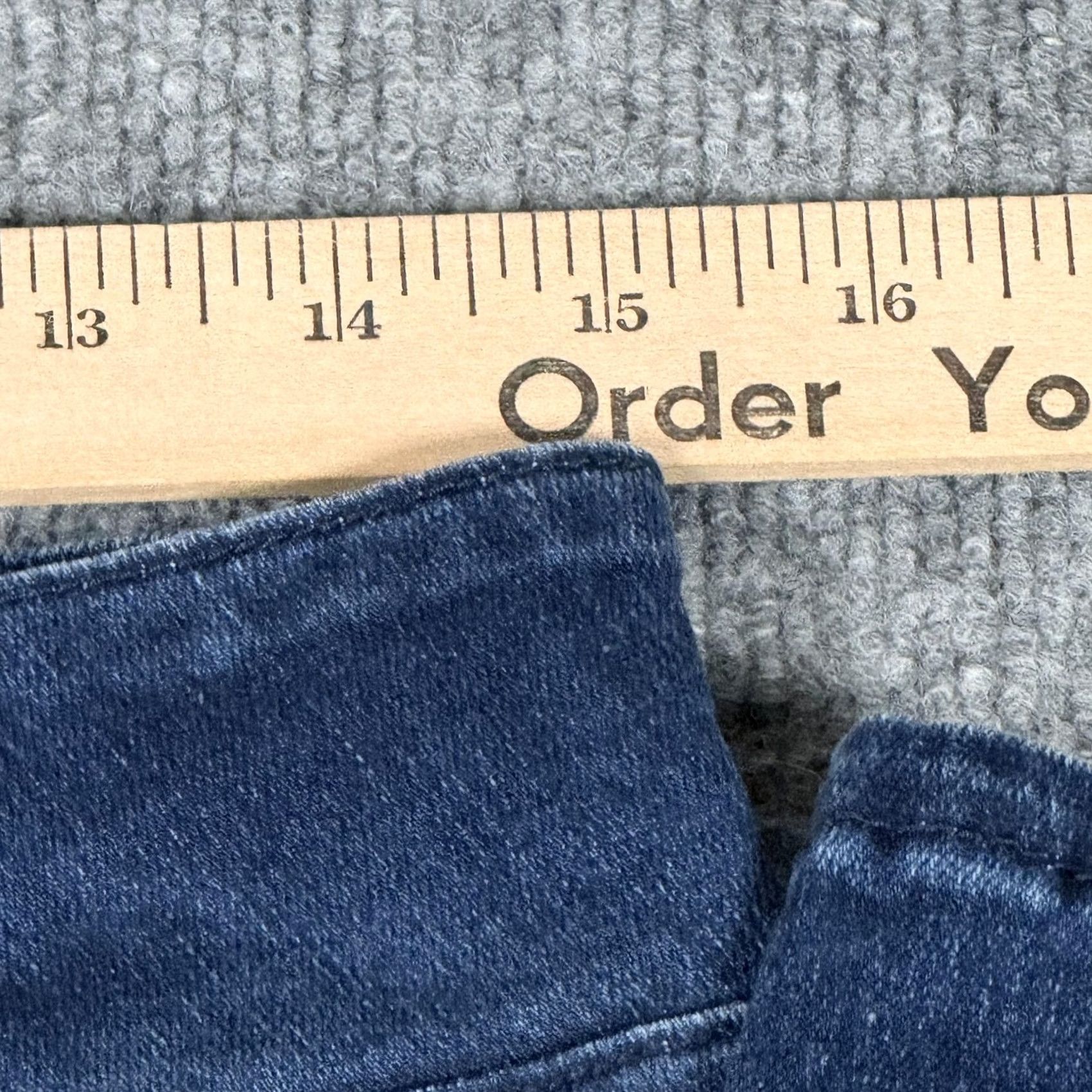Vintage VINTAGE? No. Flamingo Jeans Blue High Rise Skinny Stretch Denim 30" Waist Regular Large Women Size 36" / US 14 / IT 50 - 3 Thumbnail