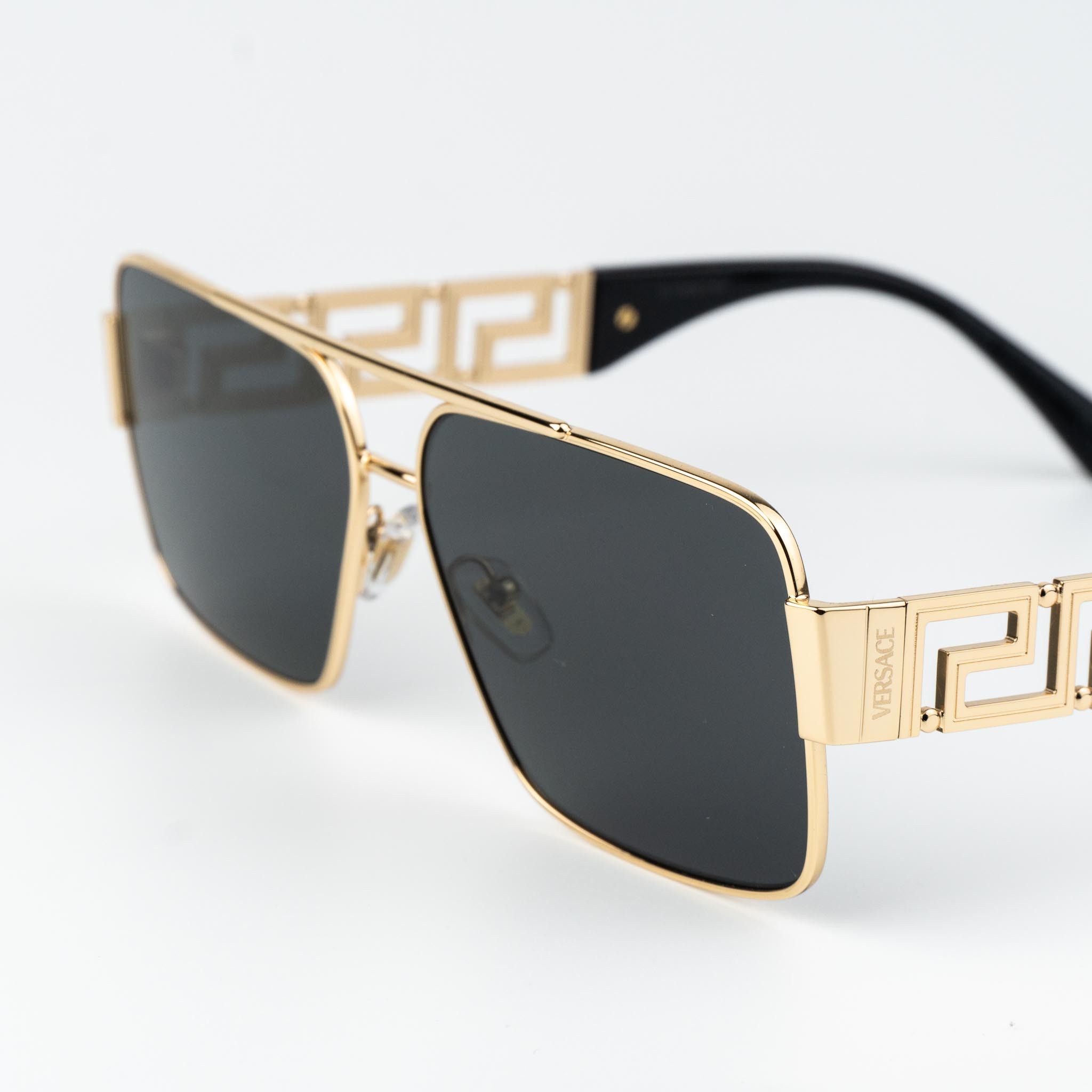 Versace Men Sunglasses Rectangle VE2290 100287 NEW AUTHENTIC