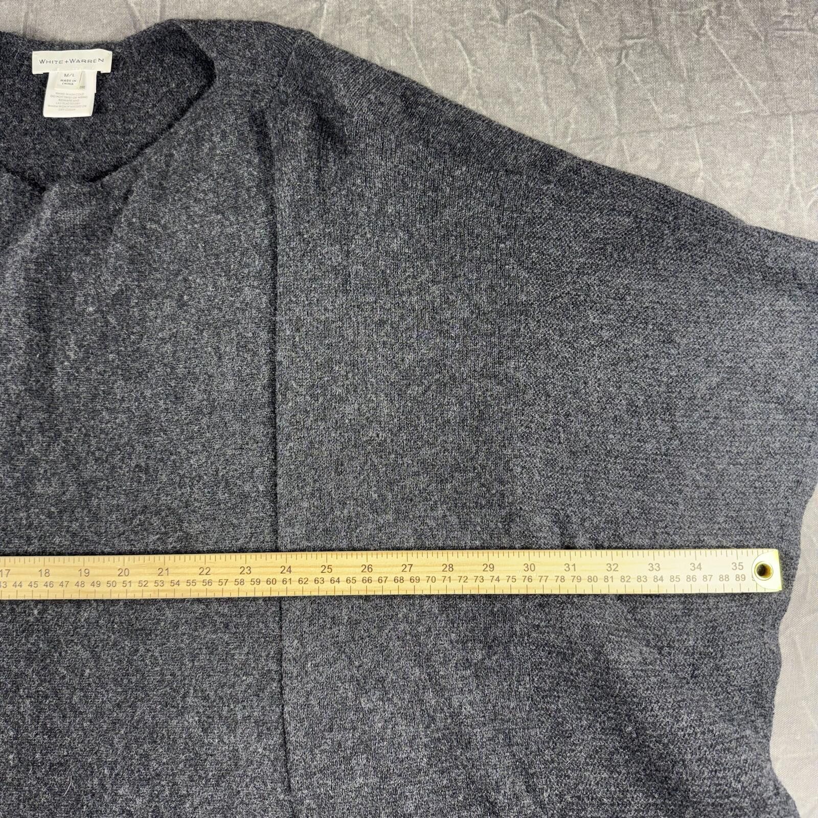 White + Warren White Warren Pancho Women's M/L Black 100% Cashmere Size M / US 6-8 / IT 42-44 - 5 Thumbnail