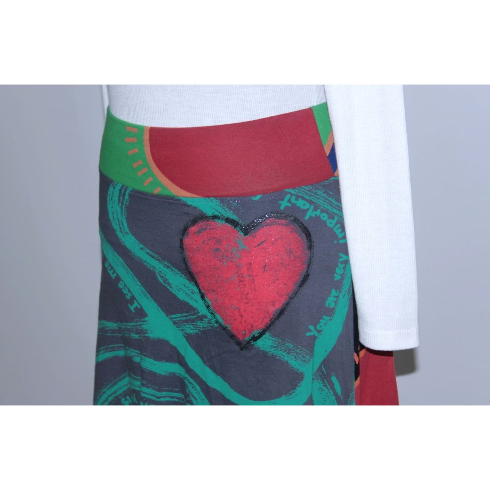 Desigual Desigual Skirt S Womens Midi Cotton Multicoloured Desigual Skirt S Womens Midi Cotton Multicoloured Size 28" / US 6 / IT 42 - 2 Thumbnail