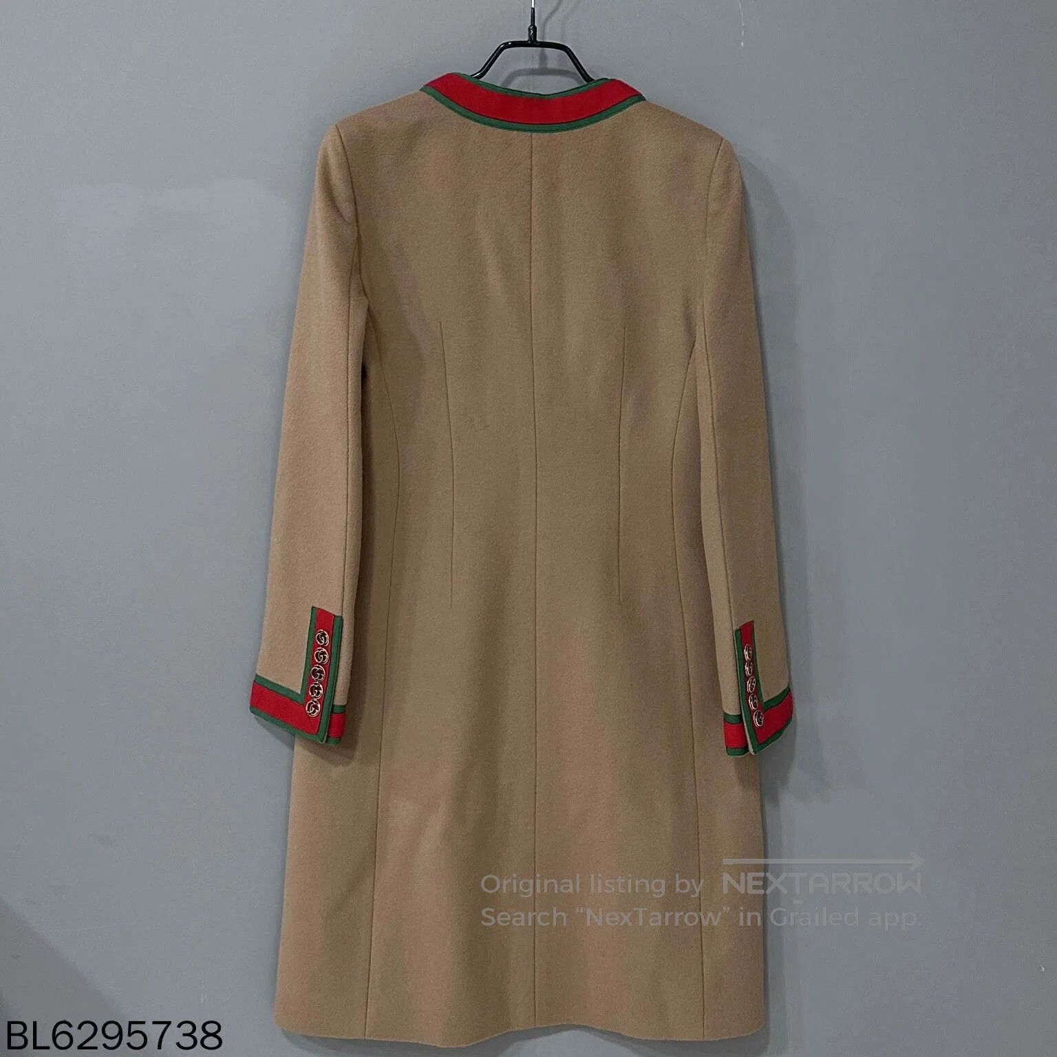 Gucci Gucci Red Green Striped Gold Button Coat. Size S / US 4 / IT 40 - 3 Thumbnail