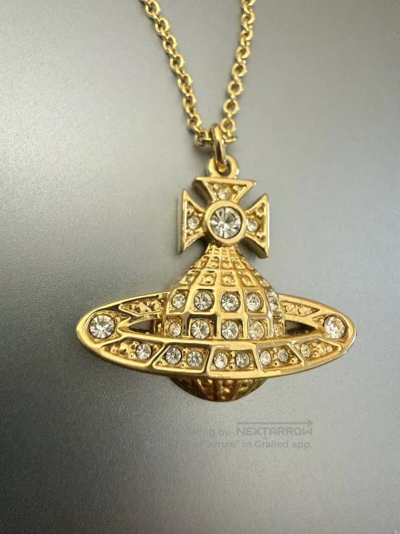 Vivienne Westwood Vivienne Westwood Saturn latitude and longitude necklace Size ONE SIZE - 1 Thumbnail