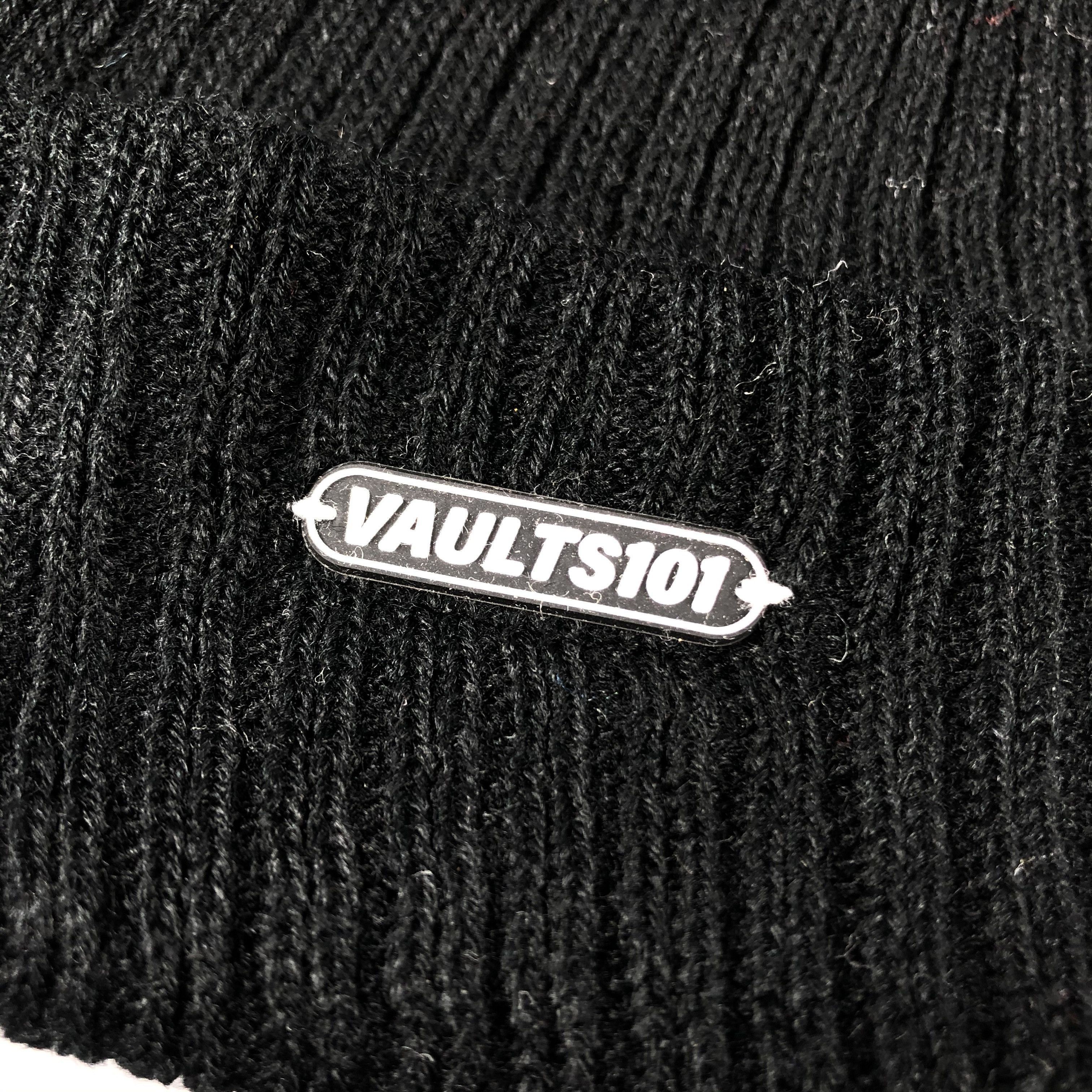 Vintage Vaults101 Black Beanie Snow Hat Snow Cap -D844 Size ONE SIZE - 4 Thumbnail