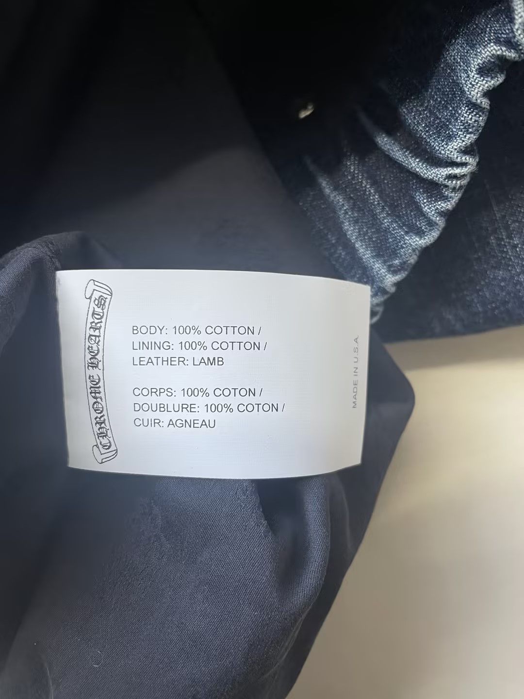 Chrome Hearts Chrome Hearts Leather Triple Cross Denim Quarter-Zip Jacket Size US M / EU 48-50 / 2 - 9 Thumbnail