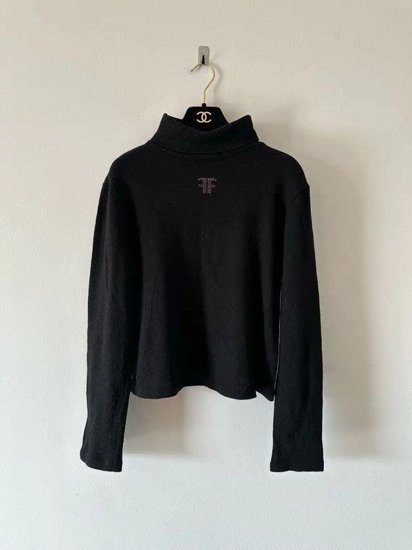 Fendi Fendi Black Wool Knit Pullover Sweater 0089 Size XL / US 12-14 / IT 48-50 - 1 Thumbnail