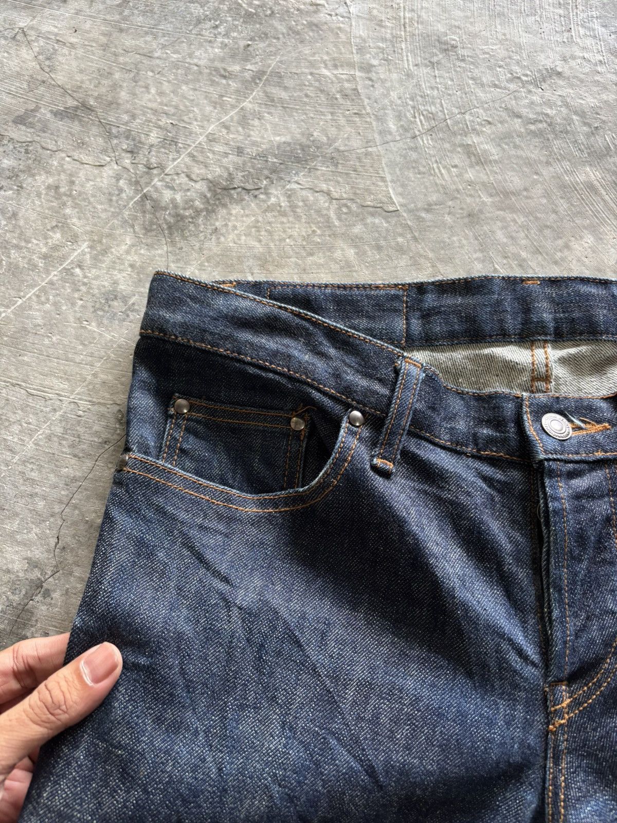 Shellac SHELLAC japanese denim slim style hedi slimane ish fit stack Size US 33 - 8 Thumbnail