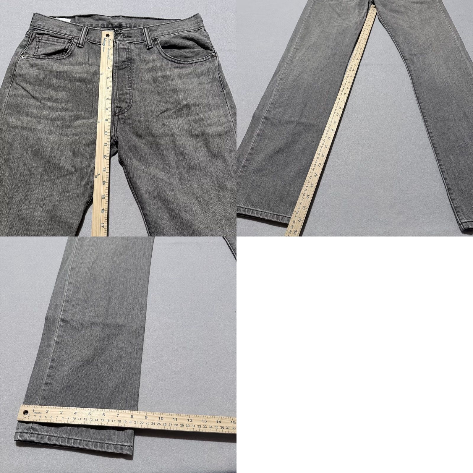 Levi's Levi's 501 Jeans Men Gray Mid Rise Classic Straight 34x34 Size US 34 / EU 50 - 9 Thumbnail