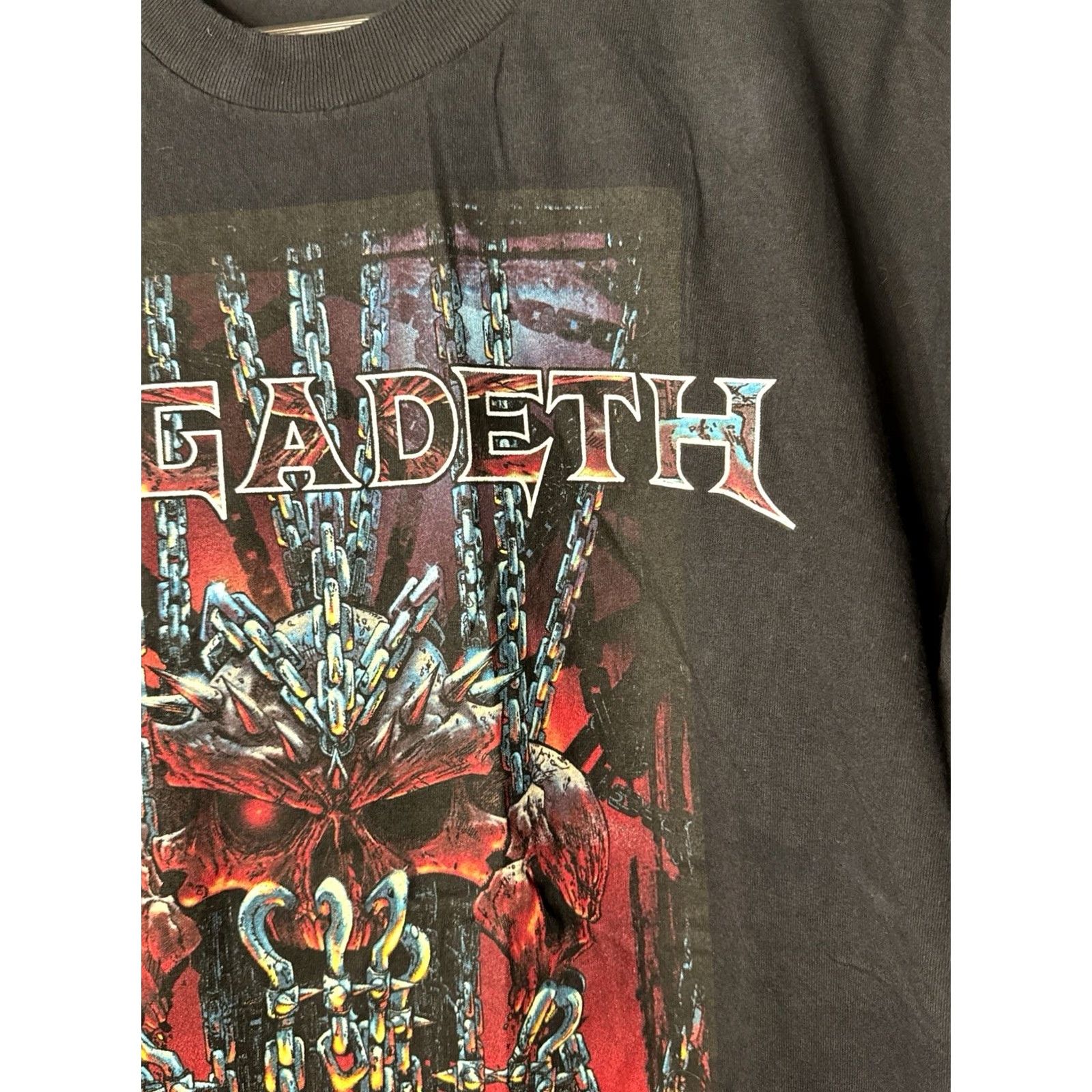 Vintage VINTAGE Megadeth Chaos Comics T Shirt Giant Tag XL 90s Metal Shirt Mens Black Cotton 1998 Double-Sided Size US XL / EU 56 / 4 - 3 Thumbnail