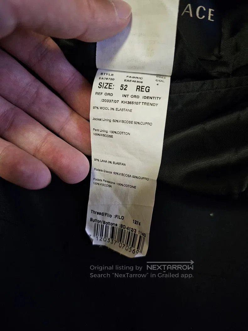 Versace Versace Men's Wool Suit Jacket. Size US M / EU 48-50 / 2 - 6 Thumbnail