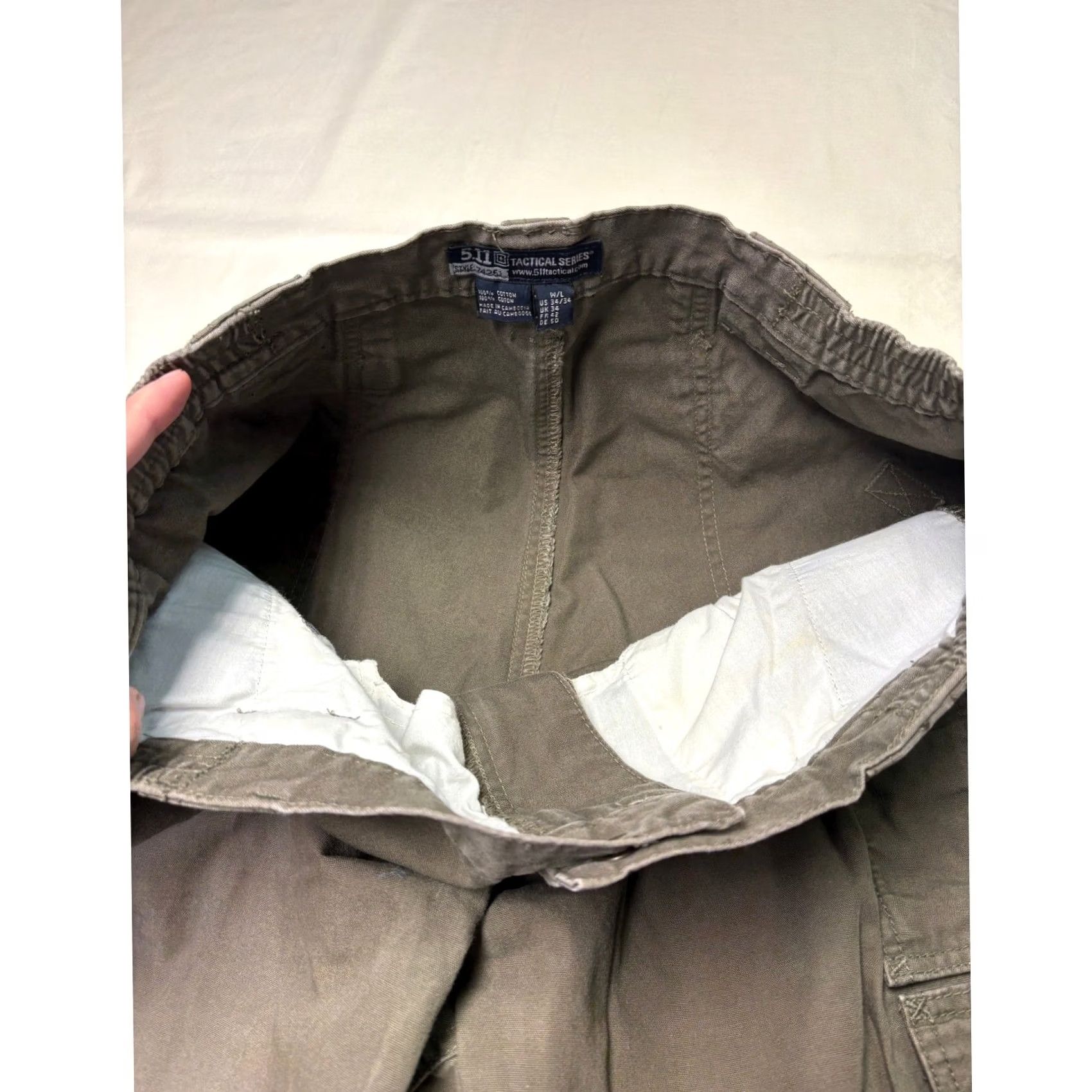 Vintage 5.11® Men's Regular Fit Cotton Canvas Cargo Pant Brown 74251 Size 34x30 Cargo Pants Men Brown 74251 Regular Fit Workwear Casual 34x30 Size US 34 / EU 50 - 5 Thumbnail