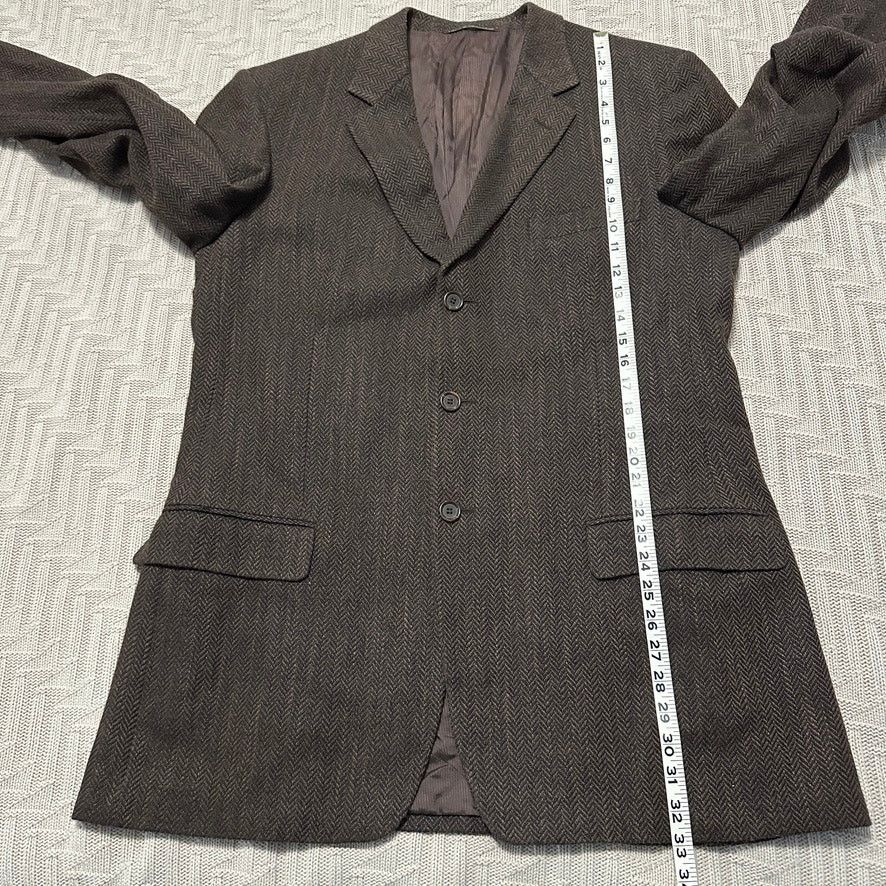Ermenegildo Zegna Zegna brown silk and wool three button blazer size 46R Size 46R - 8 Thumbnail